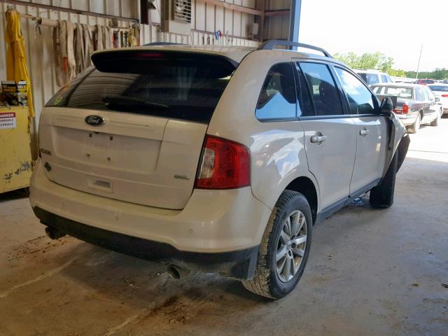 2FMDK3JC1EBB75266 - 2014 FORD EDGE SEL WHITE photo 4