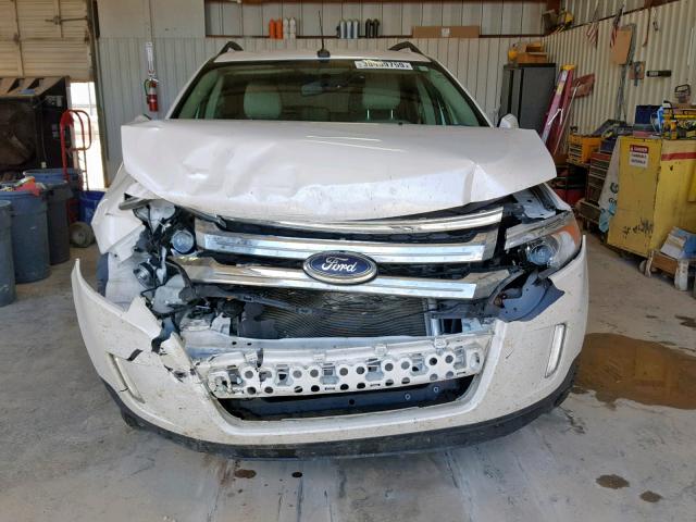 2FMDK3JC1EBB75266 - 2014 FORD EDGE SEL WHITE photo 9