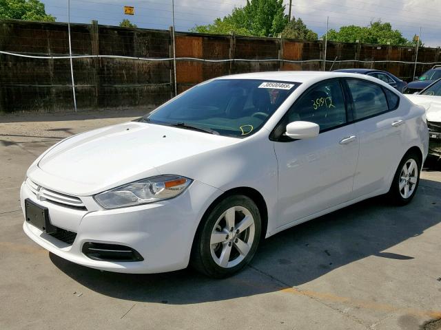 1C3CDFBB0GD515221 - 2016 DODGE DART SXT WHITE photo 2