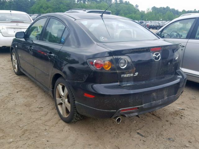 JM1BK324361509233 - 2006 MAZDA 3 S BLACK photo 3