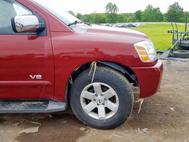 5N1AA08B06N723622 - 2006 NISSAN ARMADA SE RED photo 10