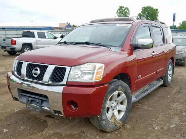 5N1AA08B06N723622 - 2006 NISSAN ARMADA SE RED photo 2