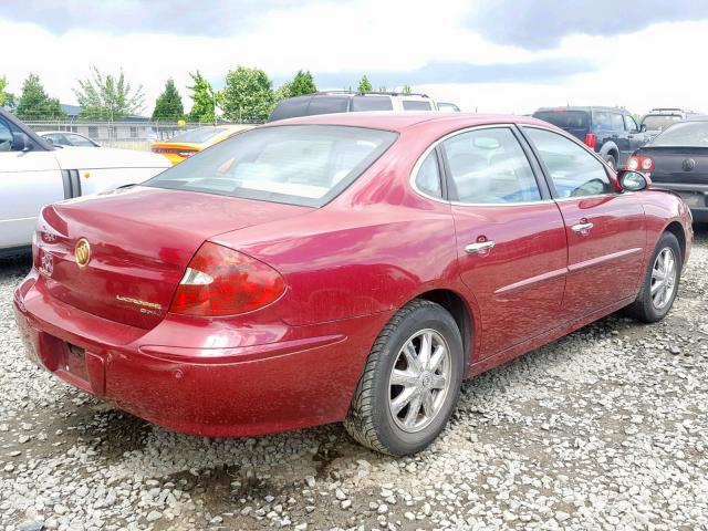 2G4WD562251293864 - 2005 BUICK LACROSSE C RED photo 4