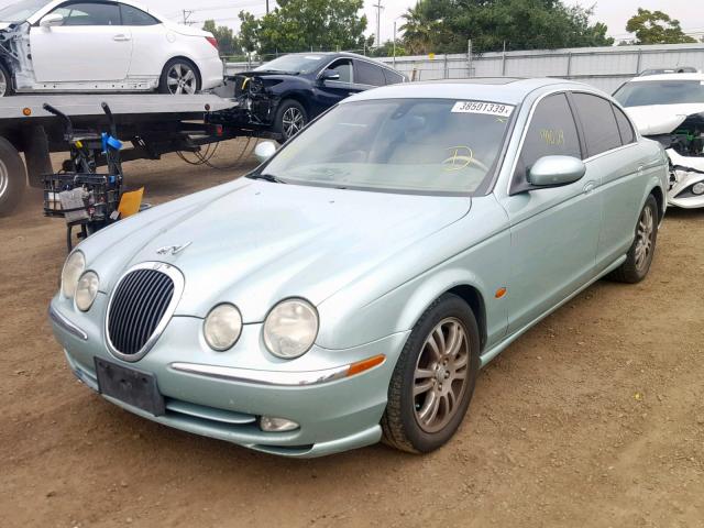 SAJEA01U93HM80339 - 2003 JAGUAR S-TYPE TEAL photo 2