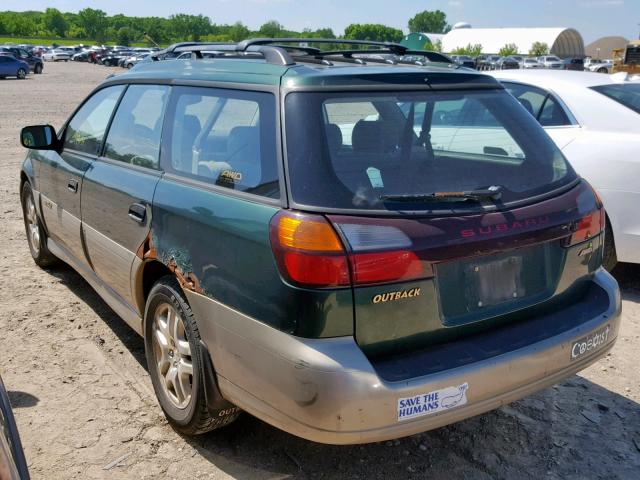 4S3BH675317613986 - 2001 SUBARU LEGACY OUT GREEN photo 3