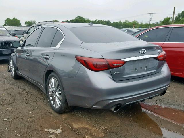 JN1EV7AR4JM438451 - 2018 INFINITI Q50 LUXE CHARCOAL photo 3