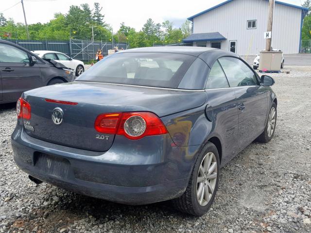 WVWBA71F37V022945 - 2007 VOLKSWAGEN EOS 2.0T GRAY photo 4