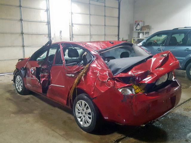 1G1AT58H197149629 - 2009 CHEVROLET COBALT LT RED photo 3