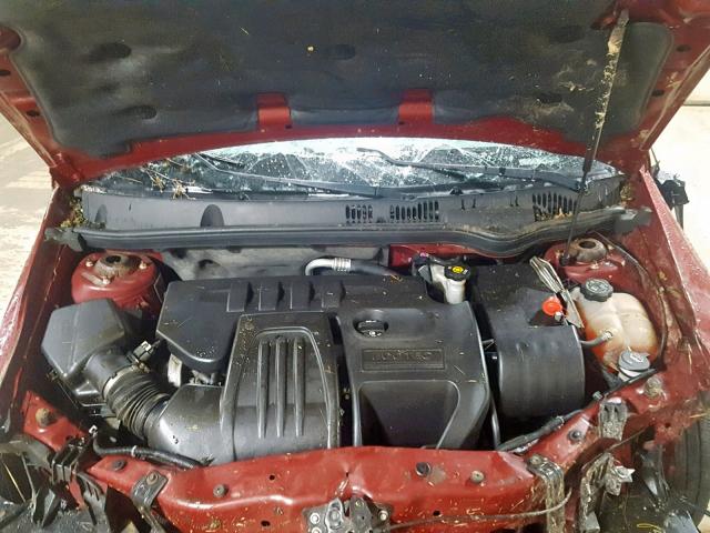 1G1AT58H197149629 - 2009 CHEVROLET COBALT LT RED photo 7