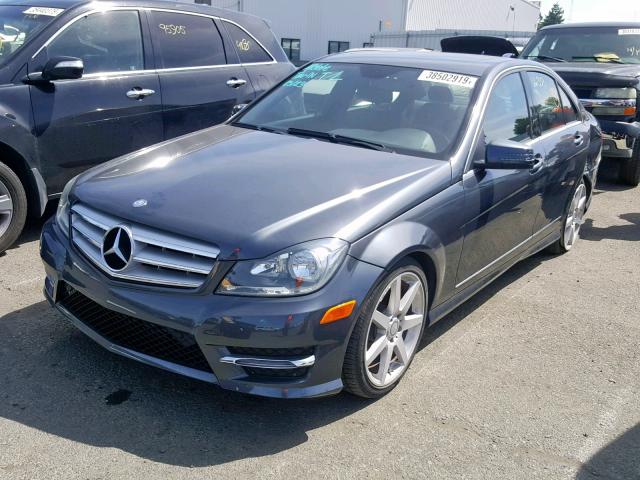 WDDGF4HB2DA793883 - 2013 MERCEDES-BENZ C 250 GRAY photo 2