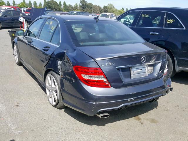 WDDGF4HB2DA793883 - 2013 MERCEDES-BENZ C 250 GRAY photo 3