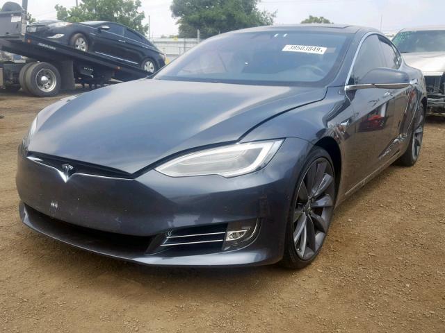 5YJSA1E18HF173761 - 2017 TESLA MODEL S CHARCOAL photo 2