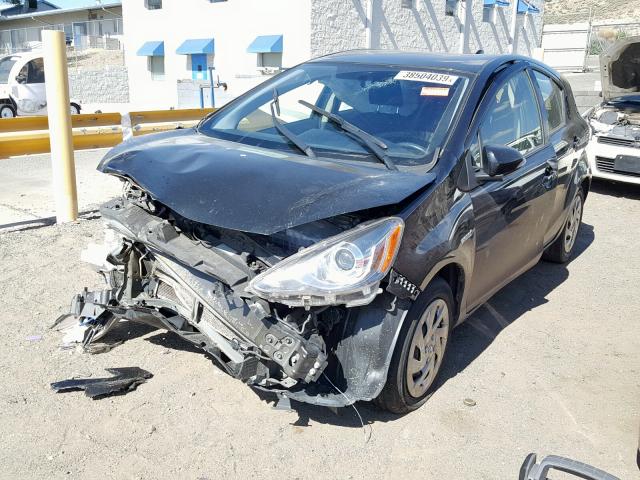 JTDKDTB38G1131008 - 2016 TOYOTA PRIUS C BLACK photo 2