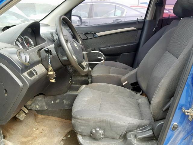 KL1TD56657B132820 - 2007 CHEVROLET AVEO BASE ლურჯი ფოტო 5