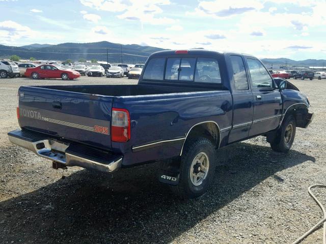 JT4VD22F2S0015092 - 1995 TOYOTA T100 XTRAC BLUE photo 4