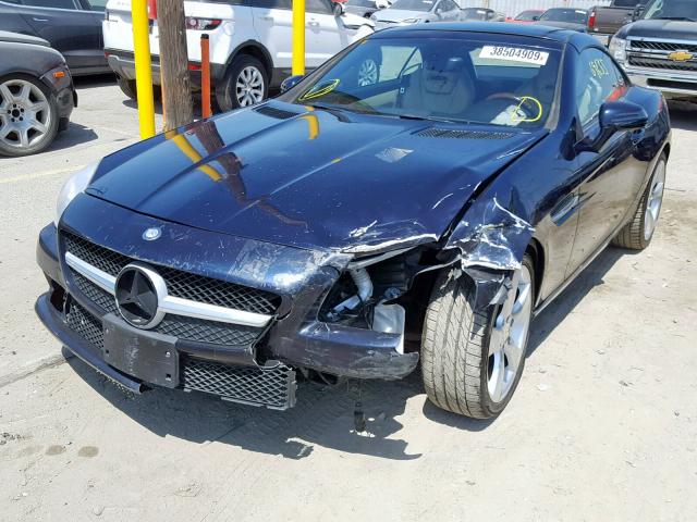 WDDPK5HA0CF032165 - 2012 MERCEDES-BENZ SLK 350 BLUE photo 2