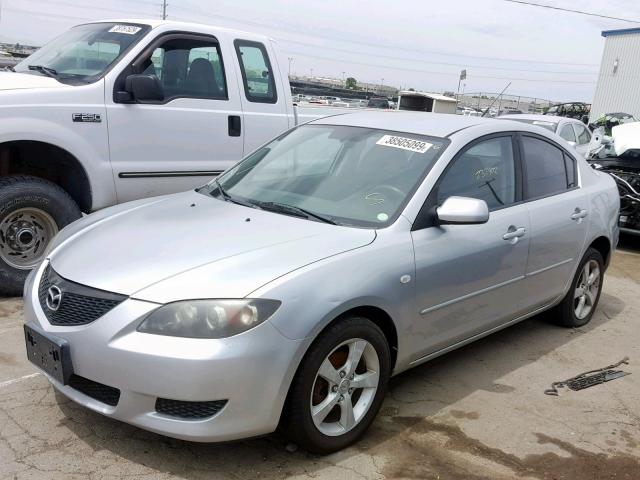 JM1BK12F151238385 - 2005 MAZDA 3 I SILVER photo 2