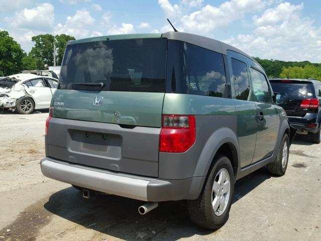 5J6YH28594L016753 - 2004 HONDA ELEMENT EX GREEN photo 4