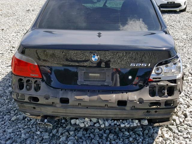 WBANE53537CY07856 - 2007 BMW 525 I BLACK photo 9