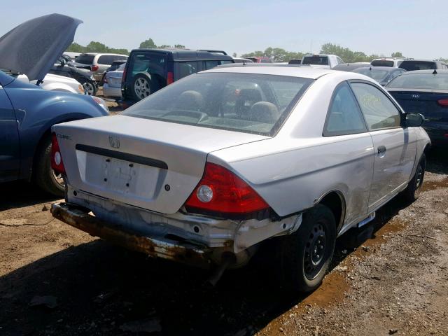 1HGEM22184L070122 - 2004 HONDA CIVIC DX V SILVER photo 4