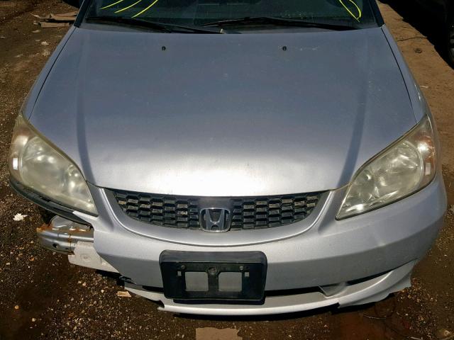 1HGEM22184L070122 - 2004 HONDA CIVIC DX V SILVER photo 7