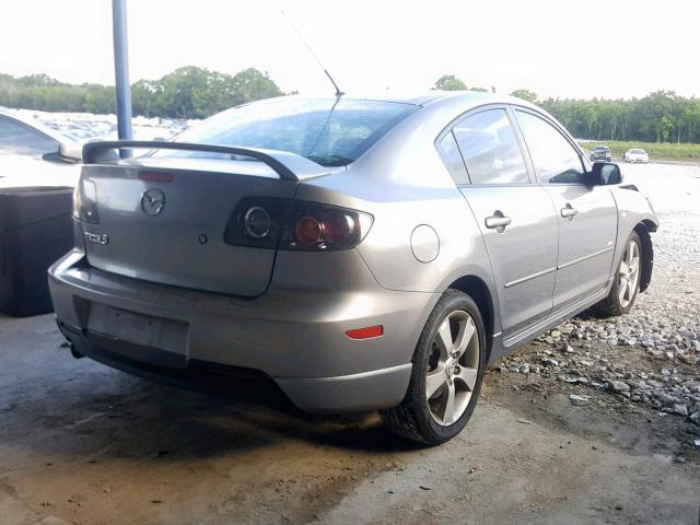 JM1BK123551280001 - 2005 MAZDA 3 S GRAY photo 4