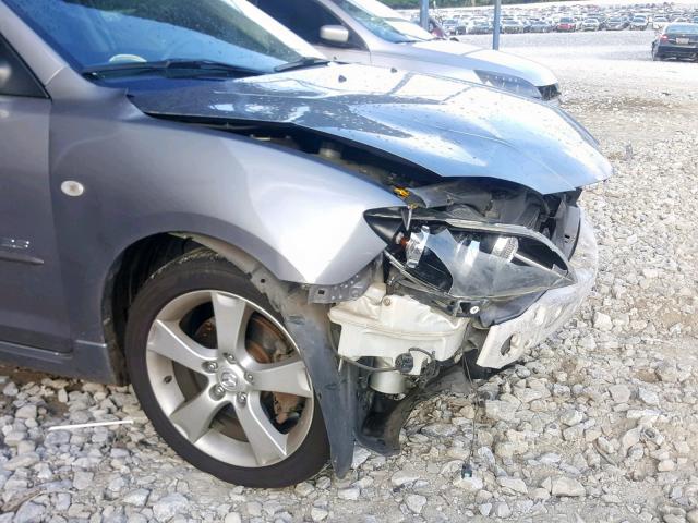 JM1BK123551280001 - 2005 MAZDA 3 S GRAY photo 9