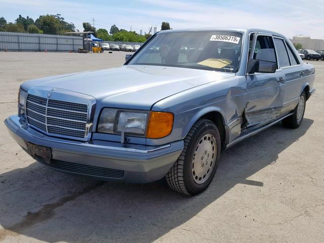 WDBCA35D3GA196526 - 1986 MERCEDES-BENZ 420 SEL BLUE photo 2