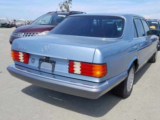 WDBCA35D3GA196526 - 1986 MERCEDES-BENZ 420 SEL BLUE photo 4