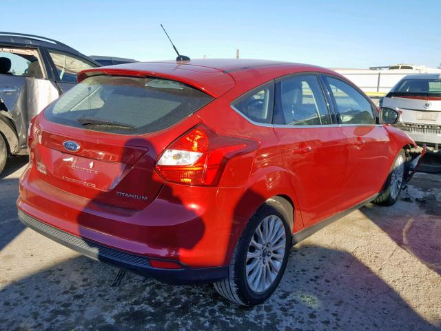 1FAHP3N22CL222364 - 2012 FORD FOCUS TITA RED photo 4