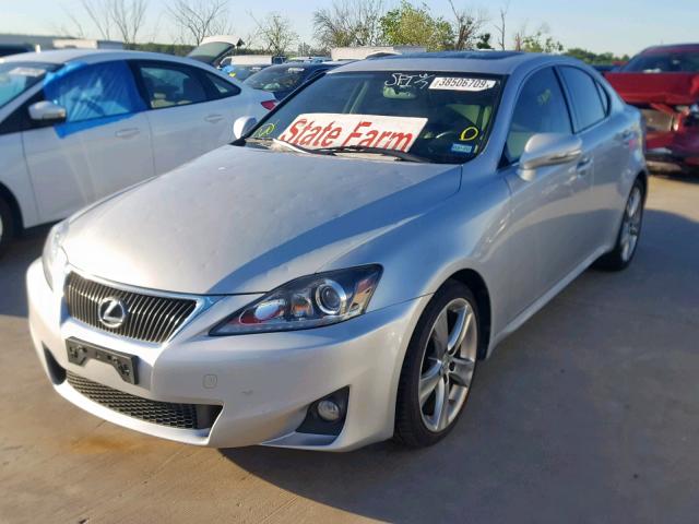 JTHBF5C20C5160693 - 2012 LEXUS IS 250 SILVER photo 2