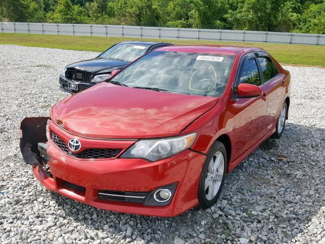 4T1BF1FK9CU533818 - 2012 TOYOTA CAMRY BASE RED photo 2