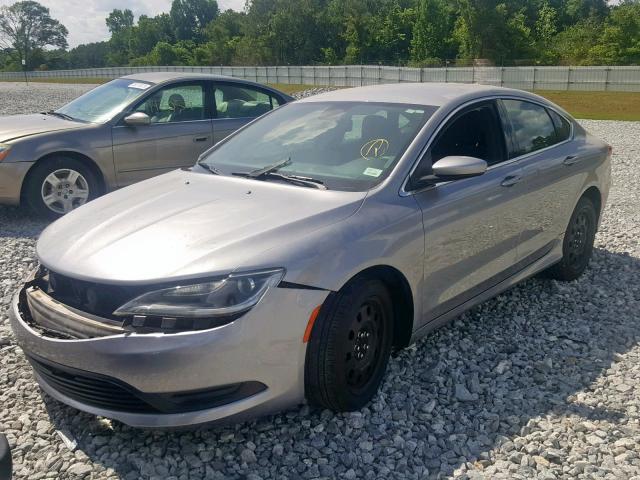 1C3CCCFB8FN597445 - 2015 CHRYSLER 200 LX GRAY photo 2