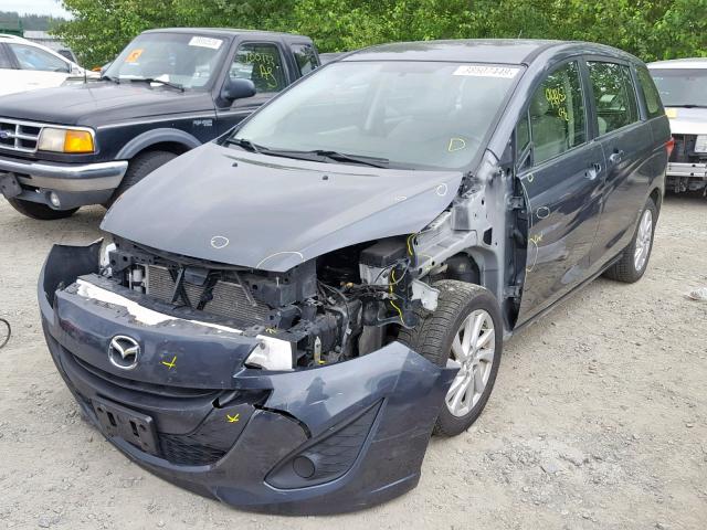 JM1CW2BLXC0130029 - 2012 MAZDA 5 GRAY photo 2