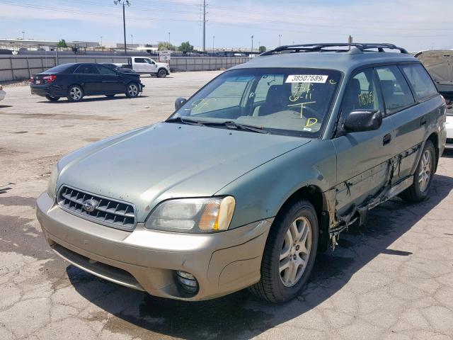 4S3BH675746600278 - 2004 SUBARU LEGACY OUT GREEN photo 2