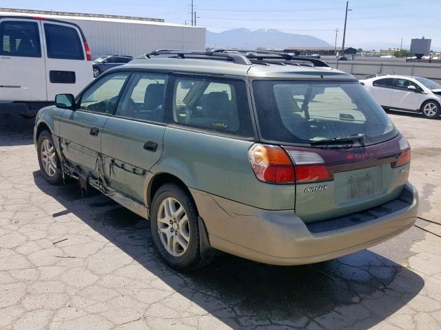 4S3BH675746600278 - 2004 SUBARU LEGACY OUT GREEN photo 3