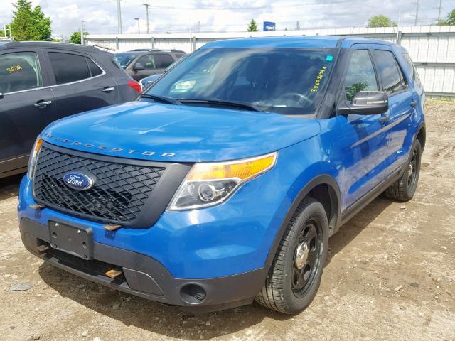 1FM5K8AT3EGC14160 - 2014 FORD EXPLORER P BLUE photo 2