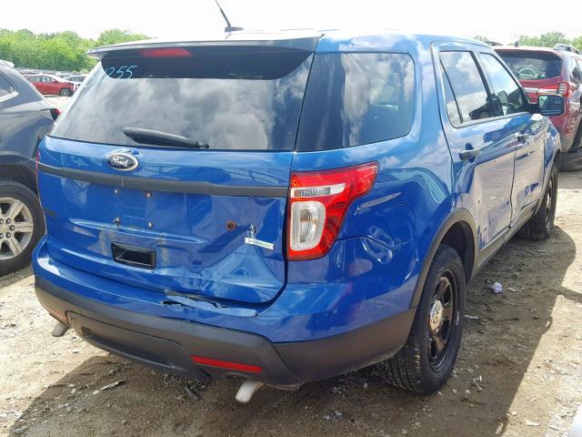 1FM5K8AT3EGC14160 - 2014 FORD EXPLORER P BLUE photo 4