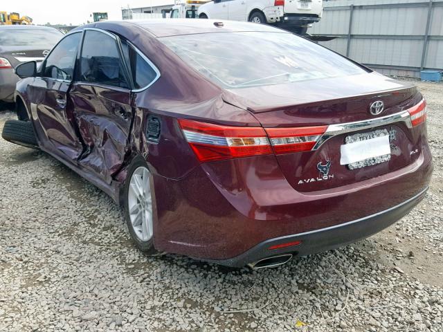 4T1BK1EB9EU116148 - 2014 TOYOTA AVALON BAS MAROON photo 3