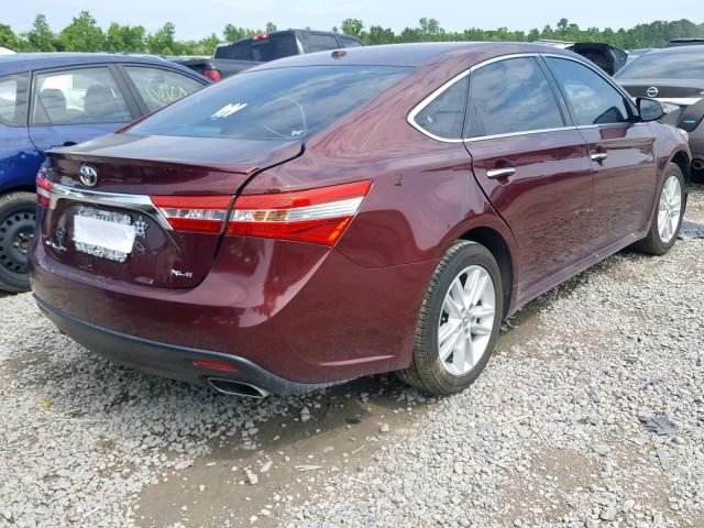 4T1BK1EB9EU116148 - 2014 TOYOTA AVALON BAS MAROON photo 4