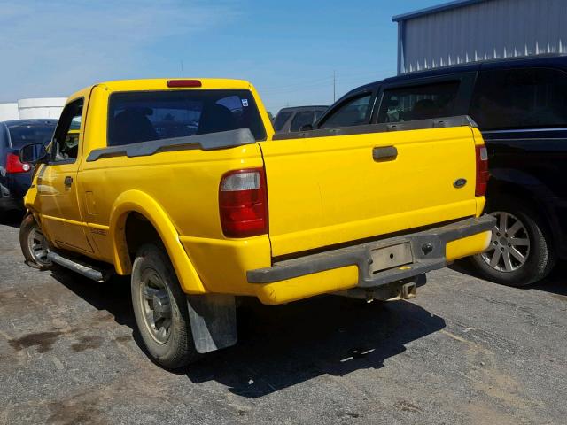 1FTYR10U62PB53154 - 2002 FORD RANGER YELLOW photo 3