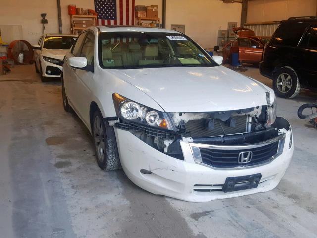 5KBCP3F83AB003387 - 2010 HONDA ACCORD EXL WHITE photo 1