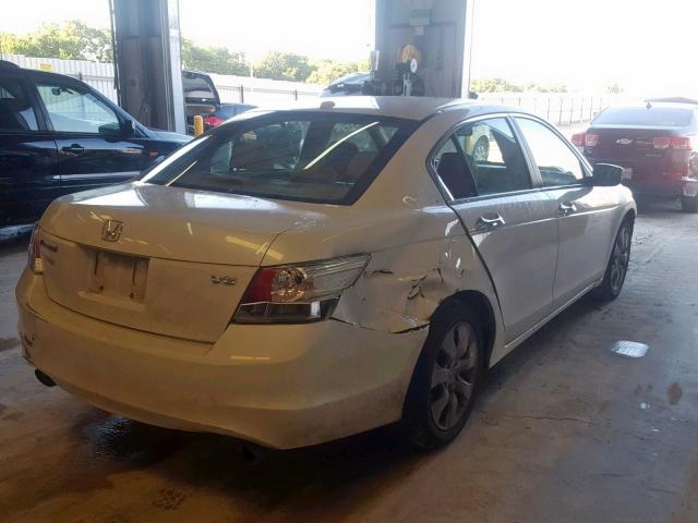 5KBCP3F83AB003387 - 2010 HONDA ACCORD EXL WHITE photo 4