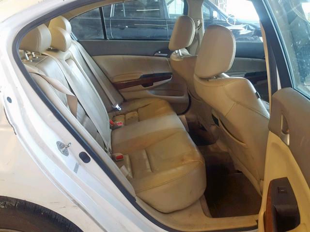 5KBCP3F83AB003387 - 2010 HONDA ACCORD EXL WHITE photo 6