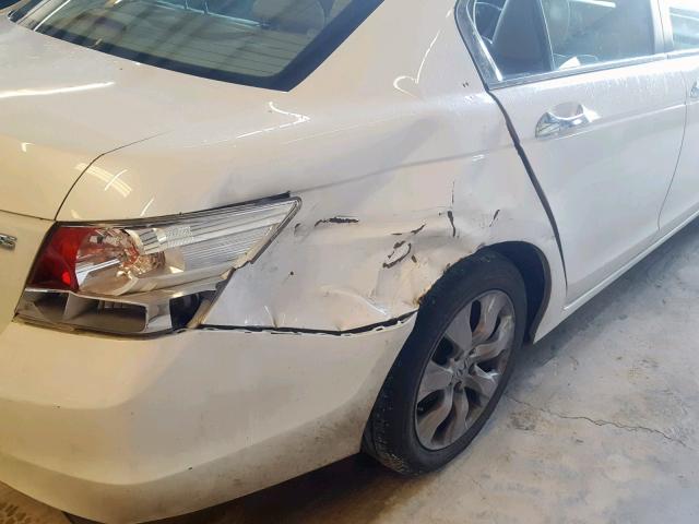 5KBCP3F83AB003387 - 2010 HONDA ACCORD EXL WHITE photo 9