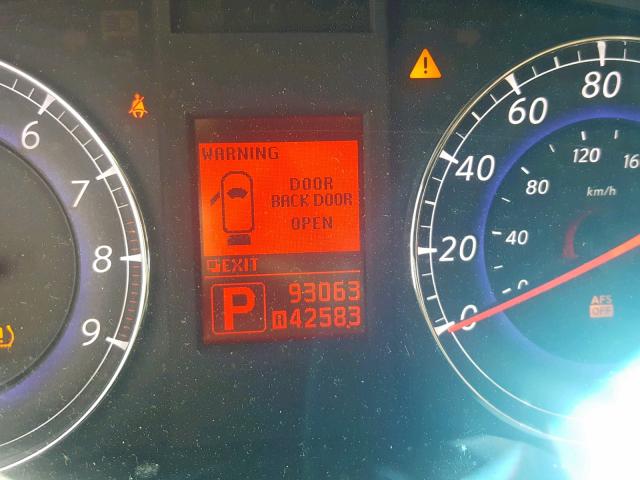 JNKAJ09F48M360772 - 2008 INFINITI EX35 BASE BLACK photo 8