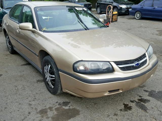 2G1WF52E249323923 - 2004 CHEVROLET IMPALA GOLD photo 1