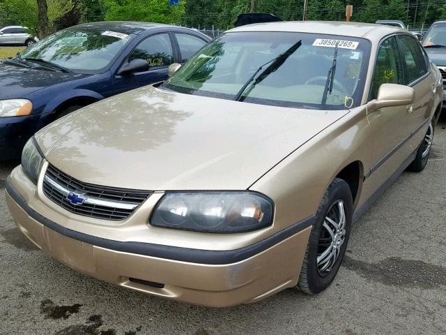 2G1WF52E249323923 - 2004 CHEVROLET IMPALA GOLD photo 2