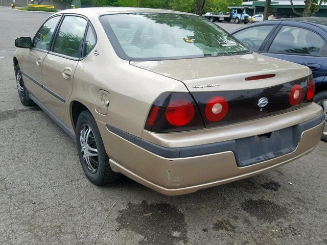 2G1WF52E249323923 - 2004 CHEVROLET IMPALA GOLD photo 3