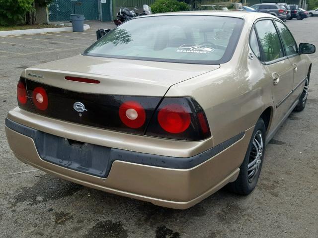 2G1WF52E249323923 - 2004 CHEVROLET IMPALA GOLD photo 4